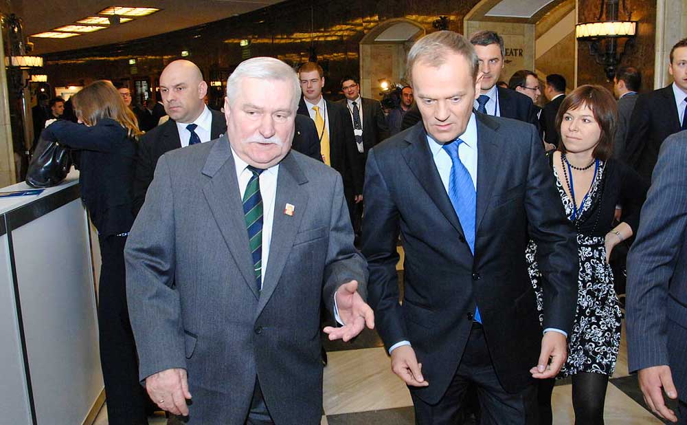 Donald Tusk und Lech Walesa