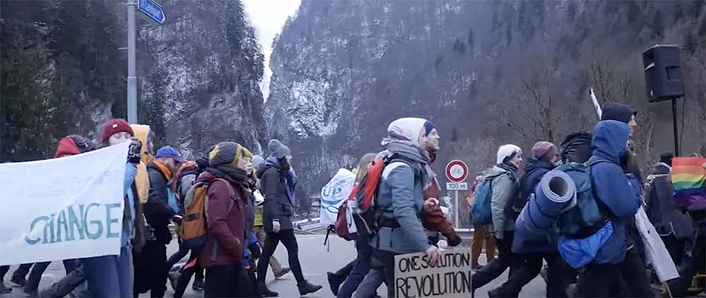 Protestwanderung Davos