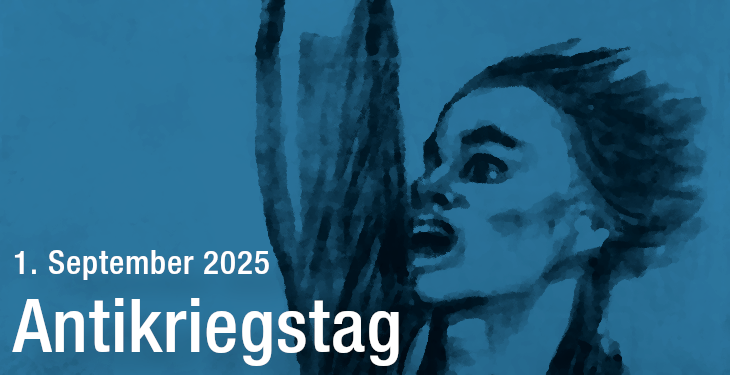 Plakat des Antikriegstages 2025