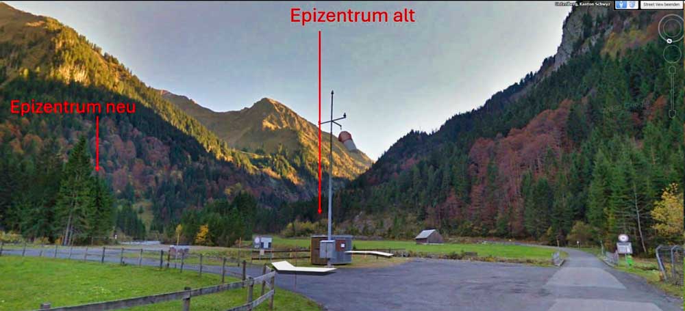 Fotos Verschiebung Epizentrum