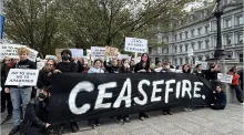 Demonstration für Waffenstillstand