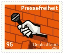 Deutsche Briefmarke von (ausgerechnet) 2020