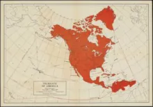 Könnte so Trumps "Groß-Nordamerika" aussehen? Karte des "Technats von Amerika" der Technokratischen Bewegung von 1940 Quelle: Wikimedia Commons Lizenz: Public domain
